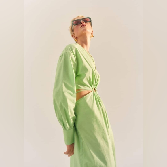 MANGO Vent cotton dress - Picture 4 of 8